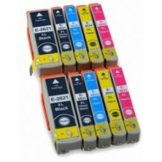 Pack 10 cartuchos de tinta compatible Epson T2621/T2631/2/3/4 (26XL)