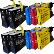 Pack 10 cartuchos de tinta compatible  Brother LC1280 XL